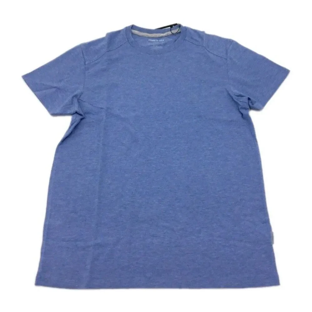 Kenneth Cole Organic Short Sleeve Cotton Tee Heather Blue Men's Size XL Tshirt